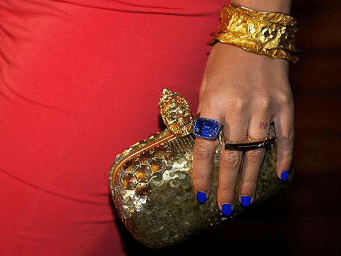 Beyonce's baby Blue Ivy inspired nails Beyonce's baby Blue Ivy inspired nails