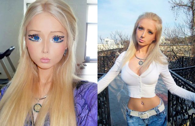 The girl who looks like a store barbie doll