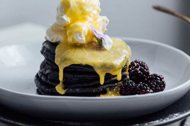 Activated charcoal pancakes