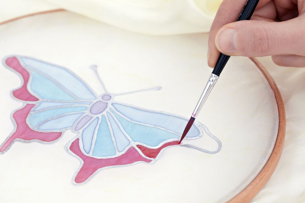 Painting a butterfly