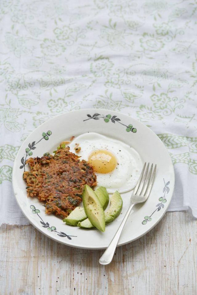 Carrot, Chive and Parsley Fritters