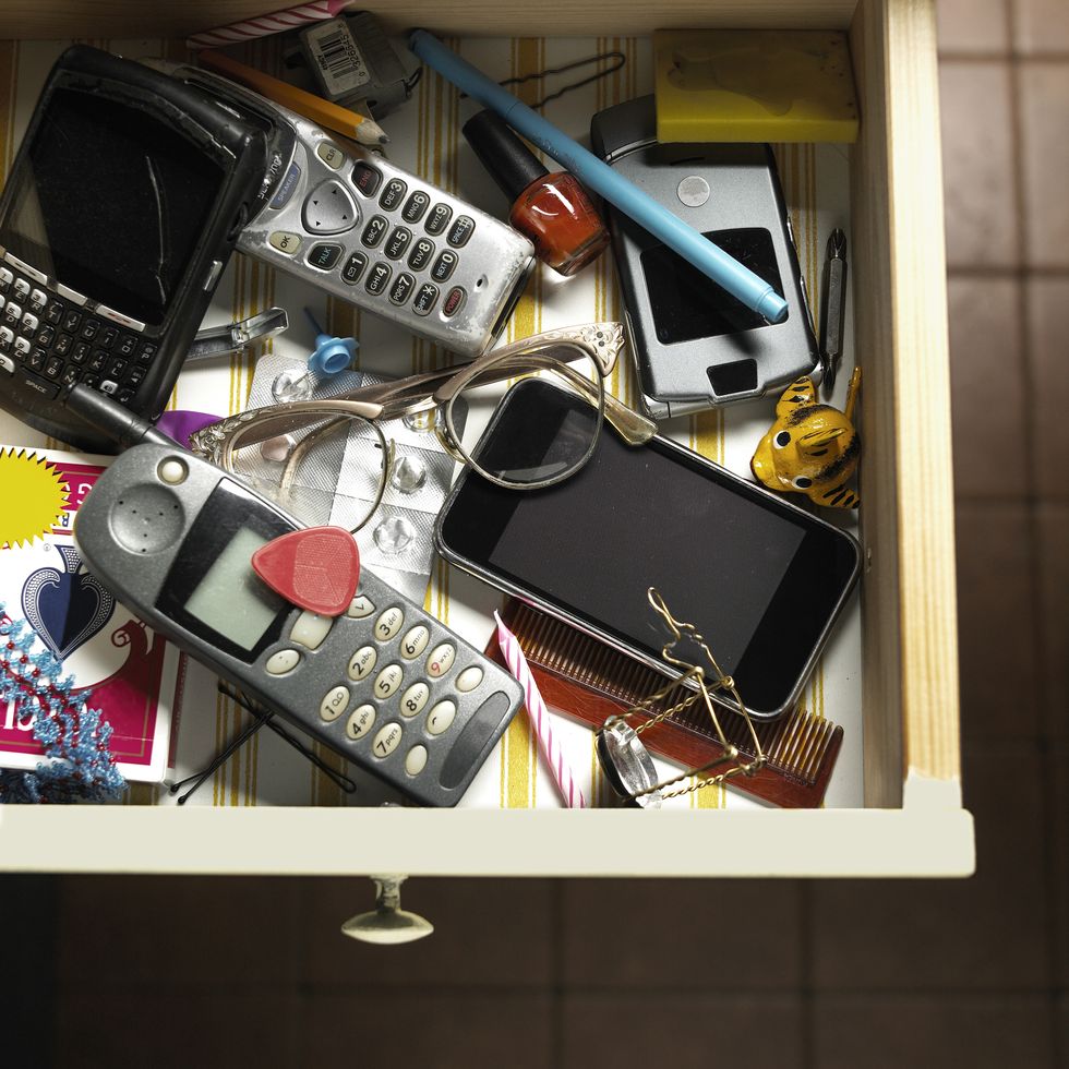 tech and gadget clutter