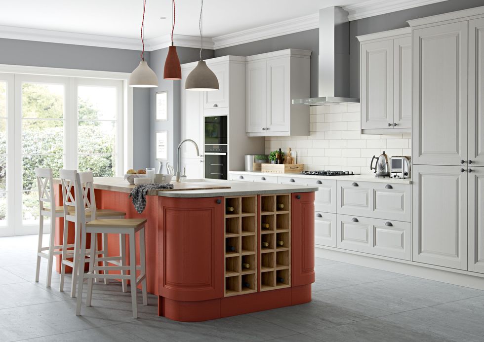 Masterclass Kitchens - Scotts Grey and Terracotta Sunset colour scheme - Carnegie kitchen
