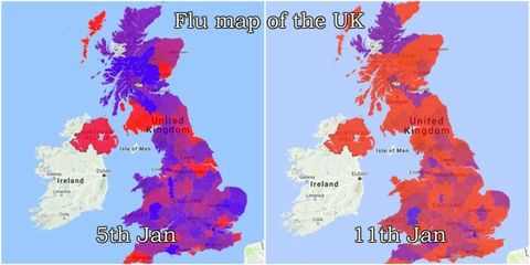 flu map uk