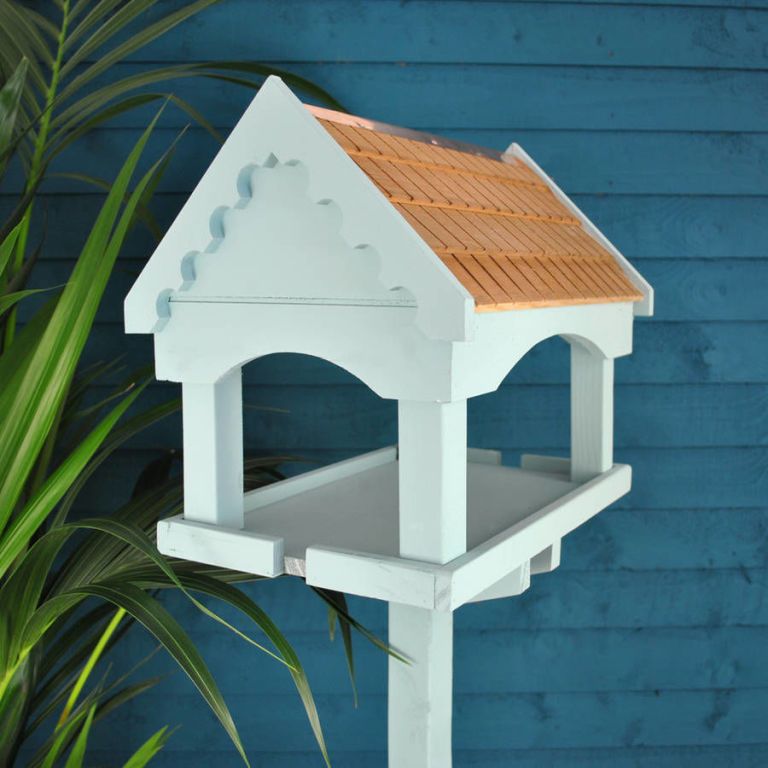 <p>I love the idea of having birds visit our terrace. Perhaps with the help of this handmade table and a few peanuts, they'll begin to.&nbsp;</p><p><a href="https://www.notonthehighstreet.com/selections/product/duck-egg-blue-painted-bird-table" target="_blank" data-tracking-id="recirc-text-link"><strong data-redactor-tag="strong">BUY NOW:&nbsp;£61.99, Not on the High Street</strong></a><span class="redactor-invisible-space" data-verified="redactor" data-redactor-tag="span" data-redactor-class="redactor-invisible-space"></span></p>