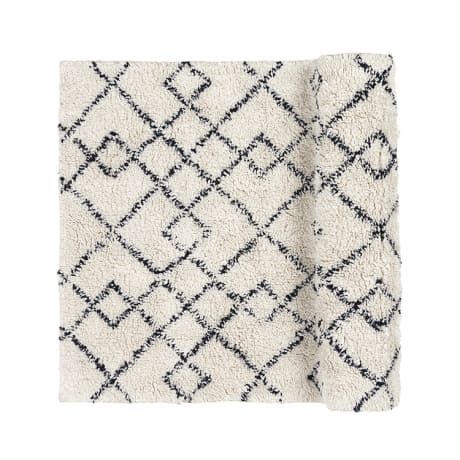 Textile, Pattern, White, Home accessories, Beige, Rectangle, Linens, Mat, Square, Dishcloth, 