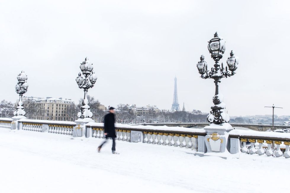 Paris in the snow