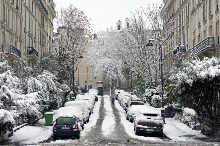 Paris is covered in snow and the city looks more magical than ever