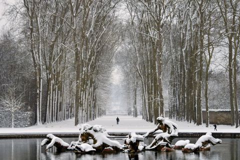 Paris is covered in snow and the city looks more magical than ever