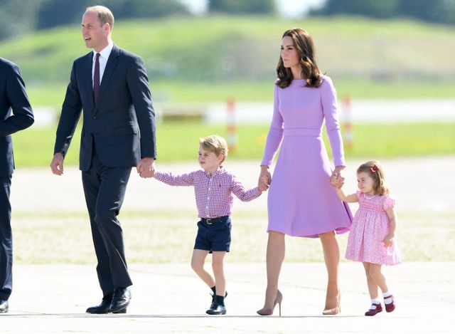 prince william with kate middleton and prince george and princess charlotte royal baby name