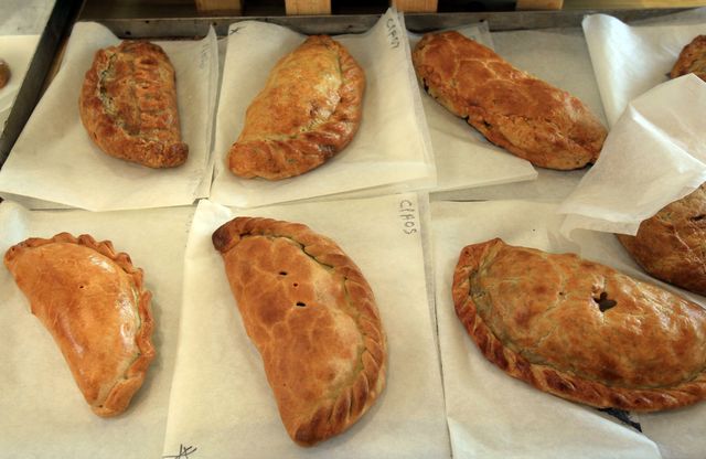 Cornish pasties that have been baked as part of the World Cornish Pasty Championships