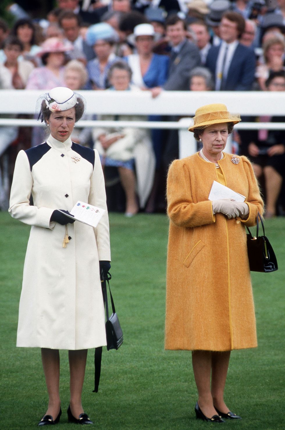 Princess Anne with the Queen at the Epsom Derby, 1985