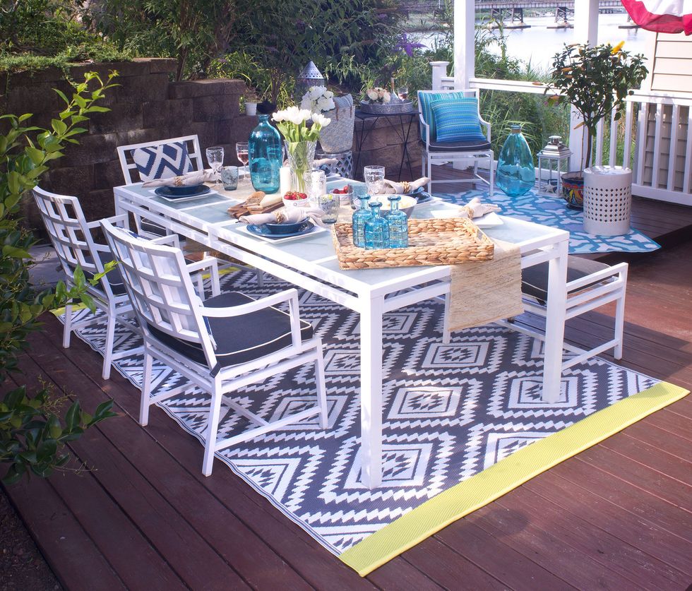 Wood, Table, Furniture, Outdoor table, Hardwood, Tablecloth, Outdoor furniture, Flowerpot, Linens, Chair, 