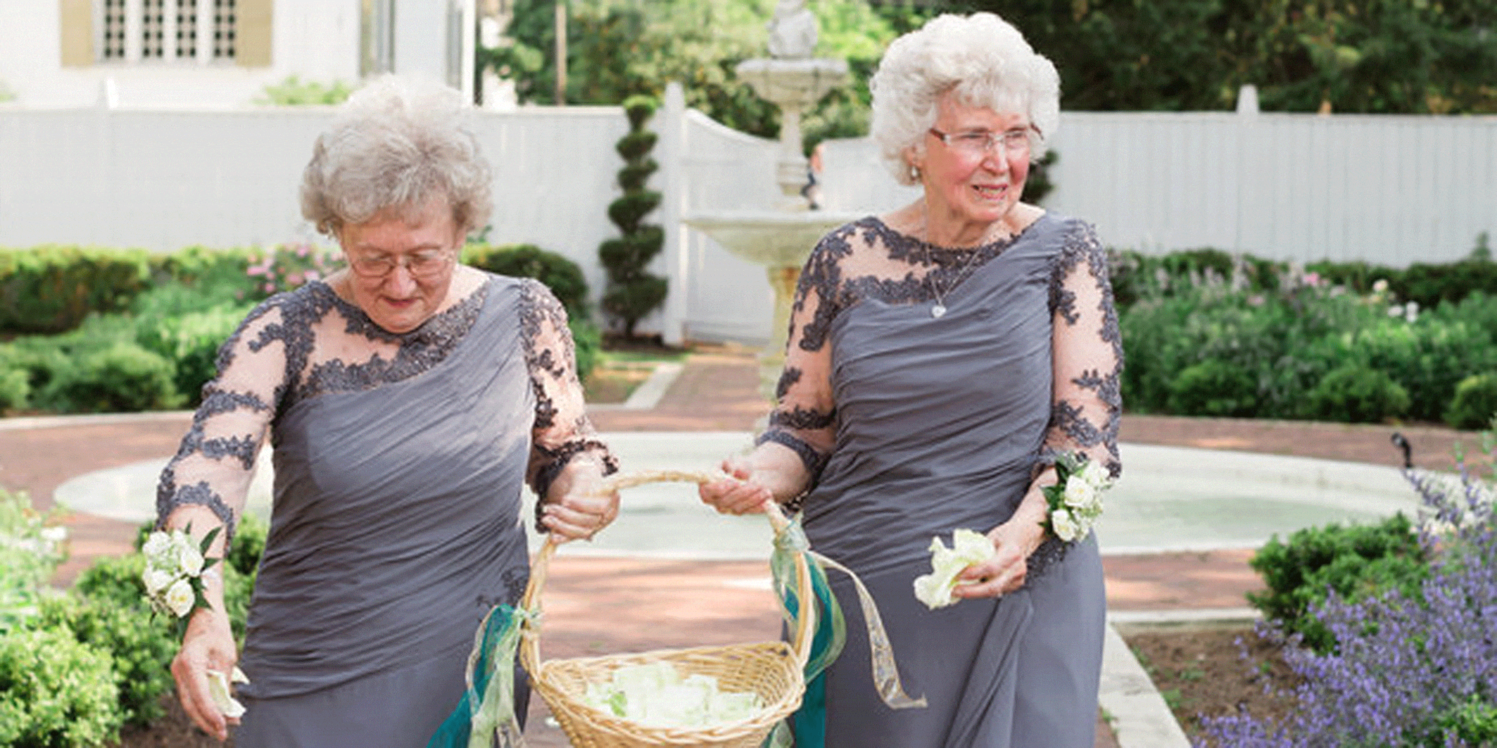 Grandma Flower Girls Entertain Wedding