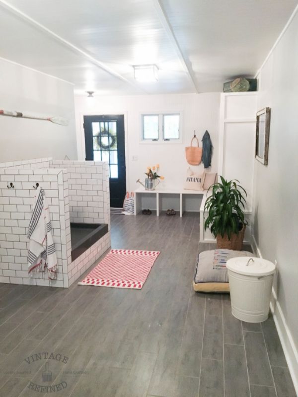 vintage mudroom