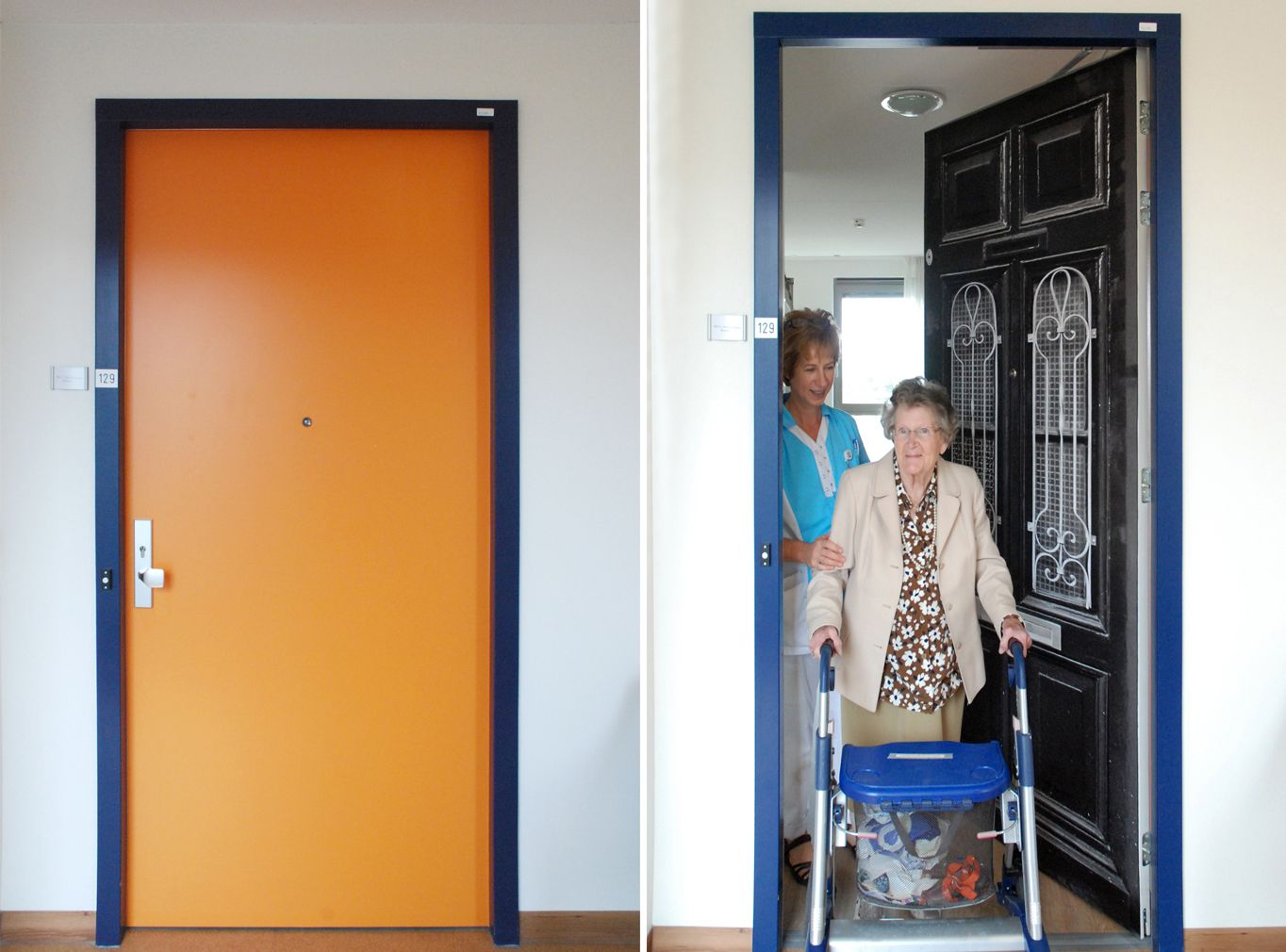 Door Wallpaper at Nursing Home - Door Makeovers Help Dementia Patients