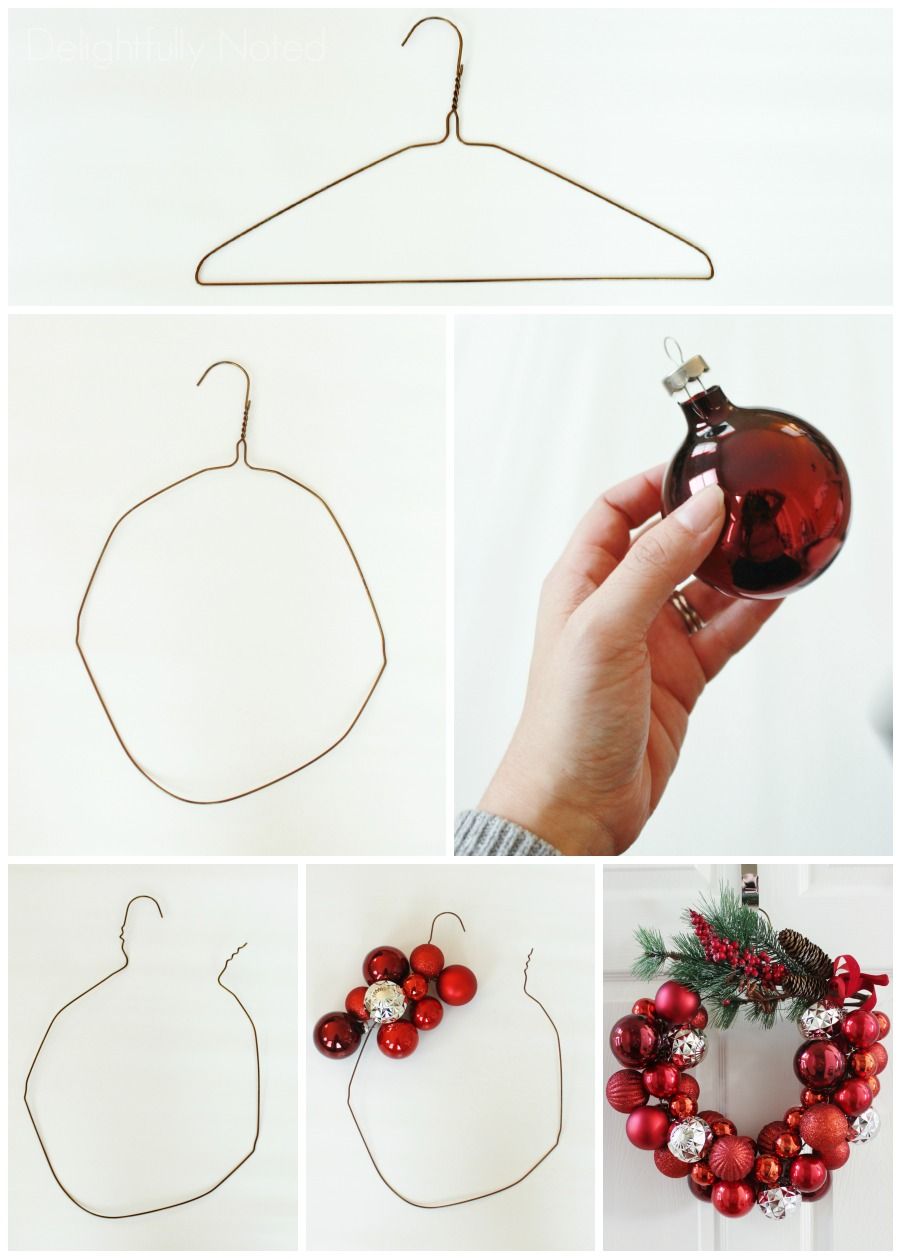 How to Make a Christmas Wreath With a Wire Hanger - DIY Holiday Ideas