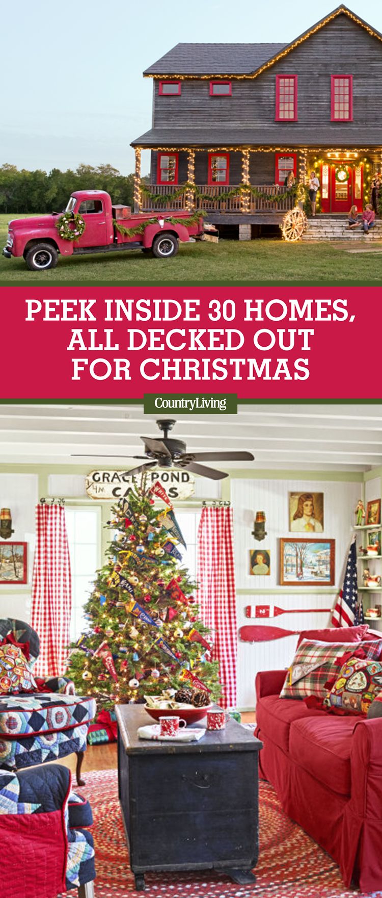 30 Best Christmas Home Tours - Houses Decorated for Christmas