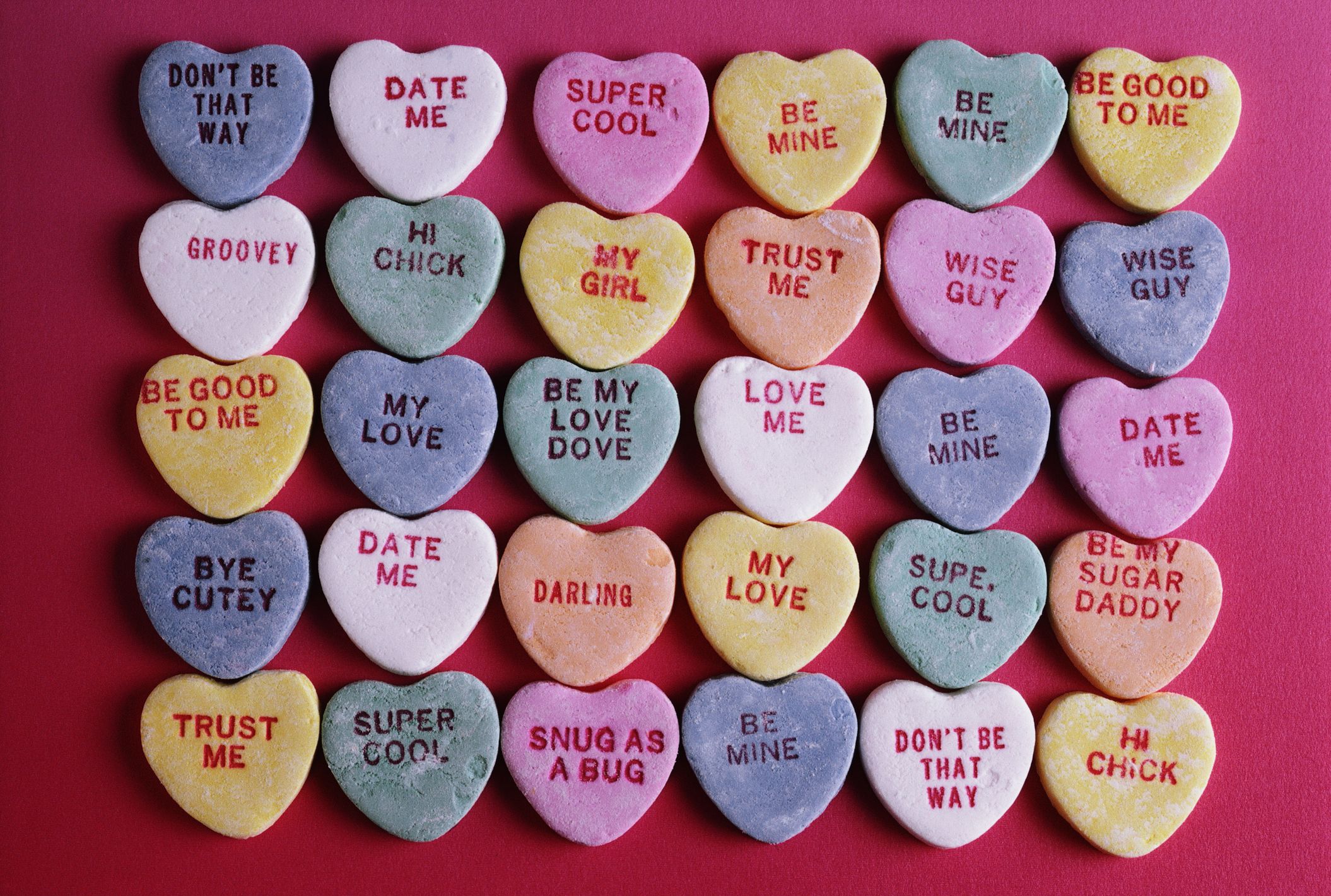 Where did those sweet candy heart sayings come from? (1920s to