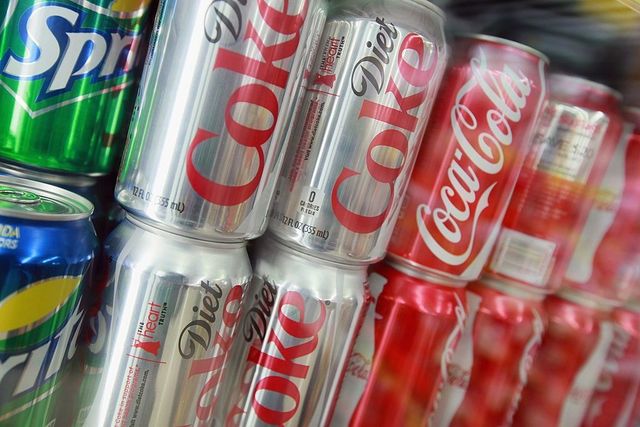 Beverage can, Aluminum can, Drink, Tin can, Carbonated soft drinks, Cola, Logo, Tin, Metal, Coca-cola, 