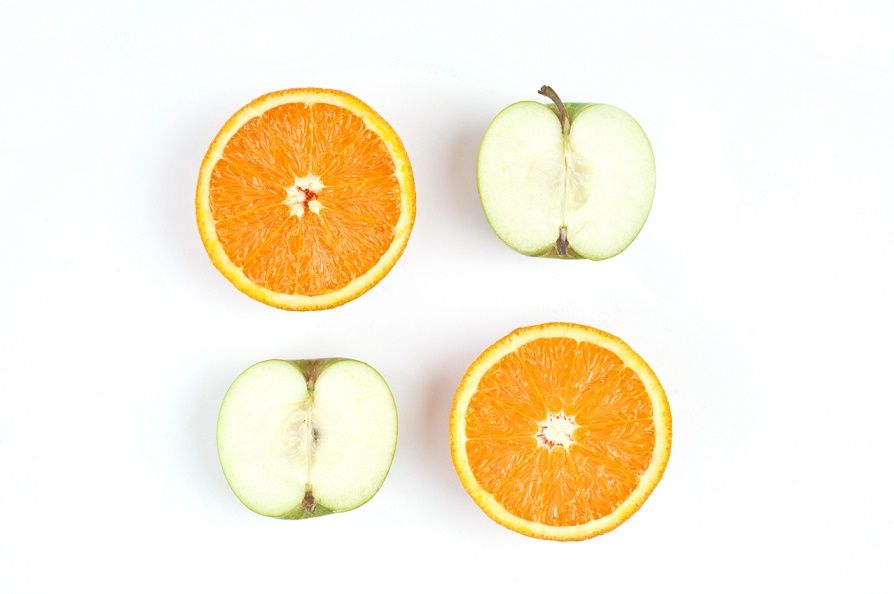 Yellow, Green, Fruit, Citrus, Natural foods, Produce, Orange, Sharing, Apple, Citric acid, 