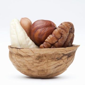 Brown, Basket, Natural foods, Wicker, Storage basket, Nut, Produce, Beige, Still life photography, Tan, 