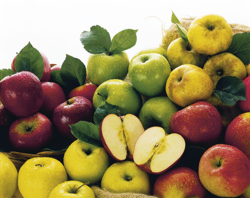 Green, Yellow, Natural foods, Fruit, Whole food, Vegan nutrition, Food, Local food, Produce, Apple, 