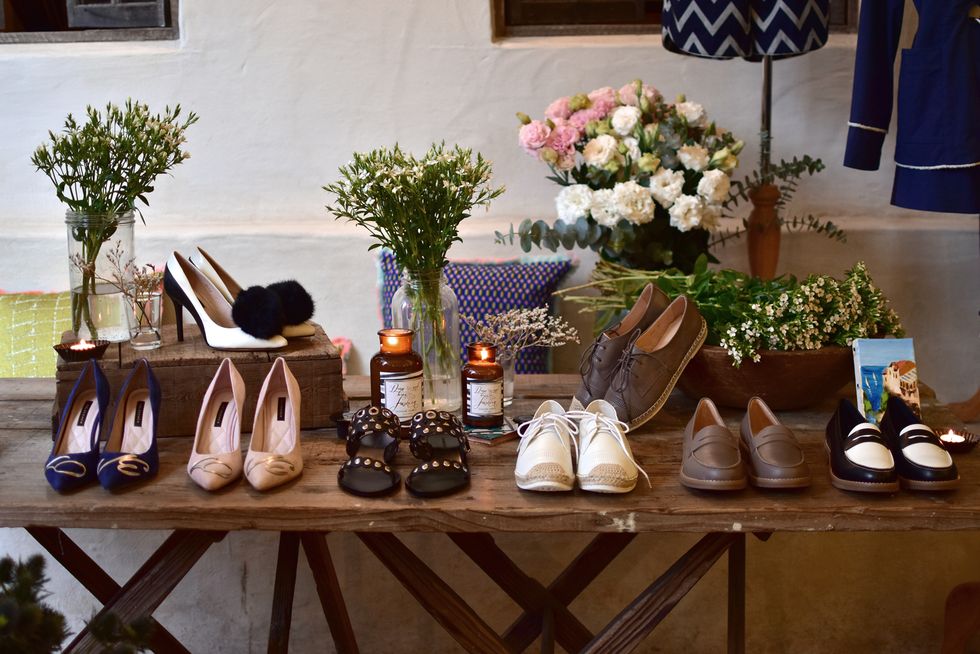 Shoe, Collection, Bouquet, Retail, Flowerpot, Shoe store, Flag, Flower Arranging, Shoe organizer, Floristry, 