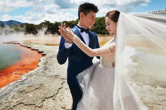 Trousers, Bridal clothing, Dress, Bridal veil, Bride, Coat, Photograph, Outerwear, Happy, People in nature, 