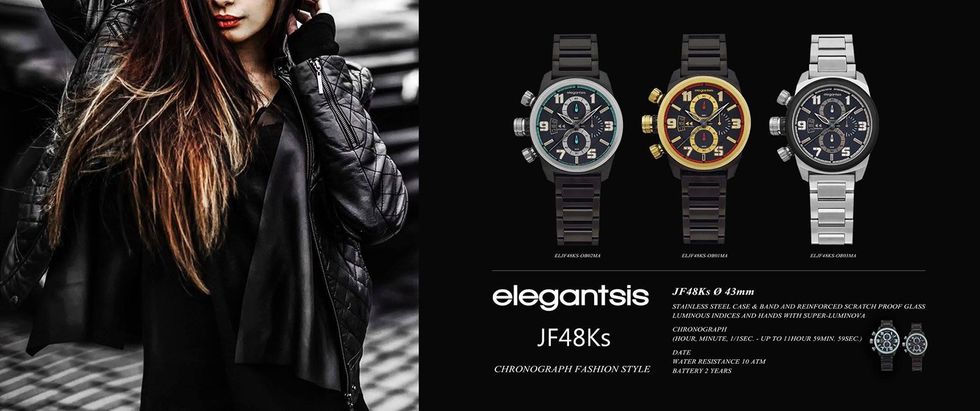 Product, Jacket, Outerwear, Watch, Analog watch, Fashion accessory, Font, Street fashion, Fashion, Logo, 