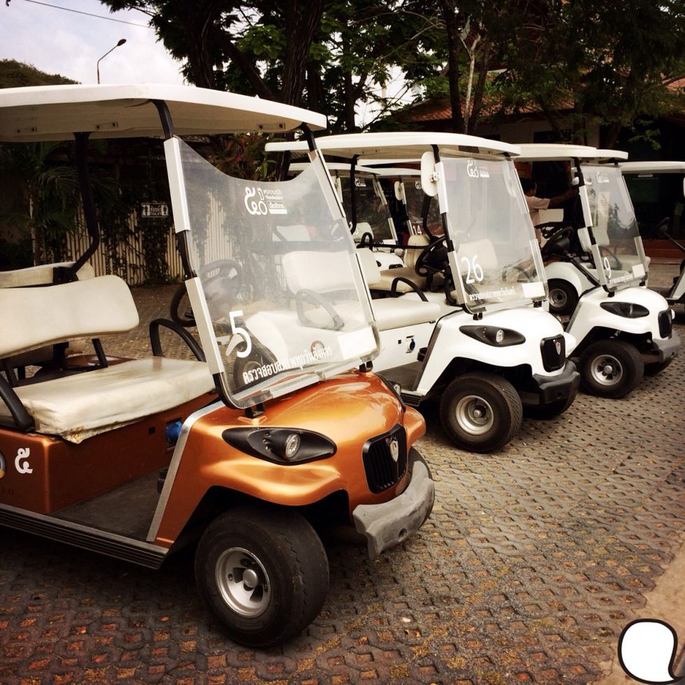 Golf cart, Tire, Wheel, Motor vehicle, Mode of transport, Automotive design, Automotive tire, Vehicle, Transport, Fender, 