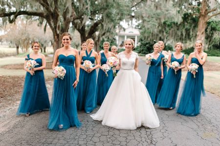 Clothing, Blue, Green, Event, Dress, Photograph, Formal wear, Aqua, Teal, Gown, 