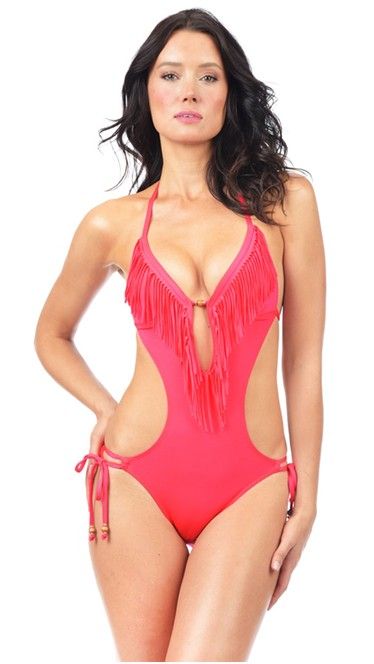 Swimwear, Shoulder, Joint, Red, Chest, Thigh, Beauty, Lingerie, Undergarment, Fashion, 