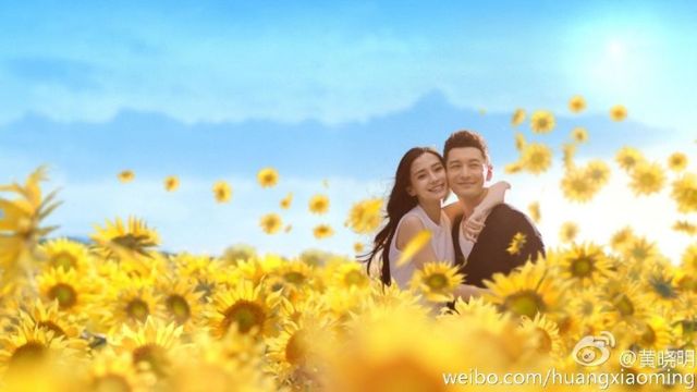 Yellow, Petal, Flower, Happy, People in nature, Facial expression, Summer, Interaction, Romance, Sunflower, 