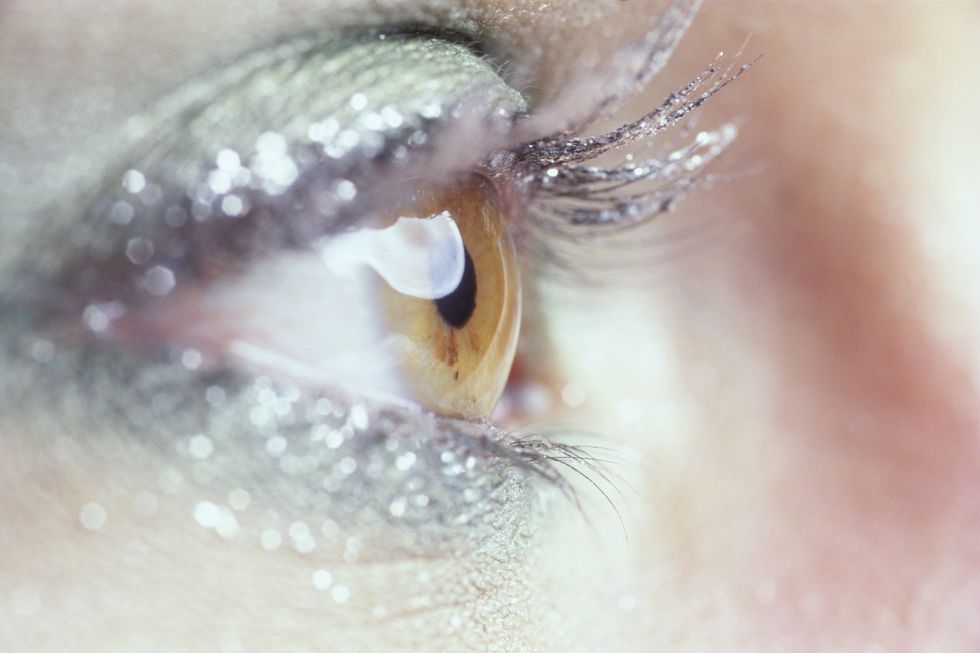 Eyelash, Liquid, Organ, Iris, Photography, Close-up, Macro photography, Glitter, Silver, 
