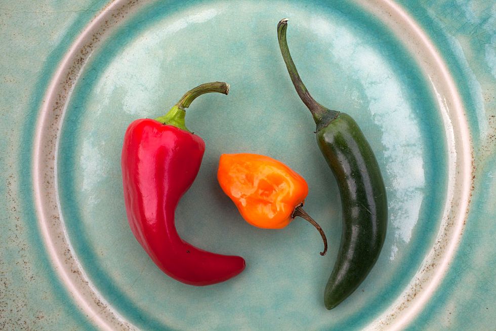 Ingredient, Food, Produce, Spice, Bell peppers and chili peppers, Vegetable, Natural foods, Chili pepper, Whole food, Still life photography, 