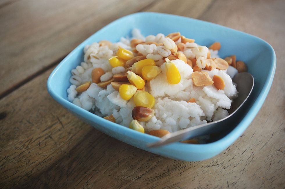 Food, Cuisine, Ingredient, Rice, Corn kernels, Dish, Steamed rice, White rice, Jasmine rice, Produce, 