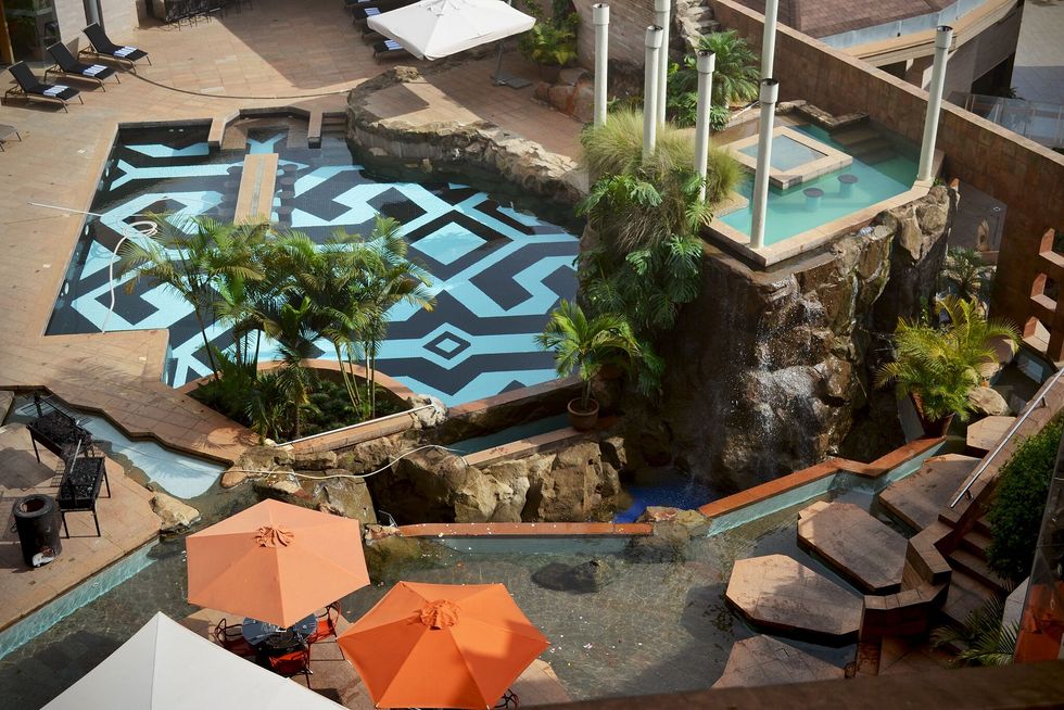 Resort, Urban design, Water feature, Courtyard, Swimming pool, 