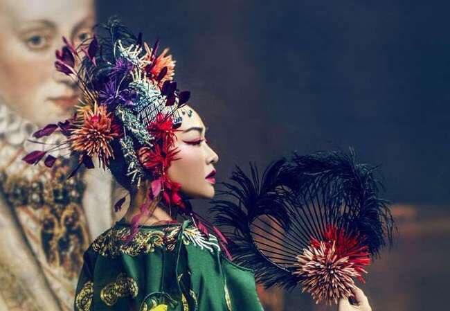 Headgear, Hair accessory, Fashion, Eyelash, Tradition, Headpiece, Fashion design, Makeover, Festival, Peking opera, 