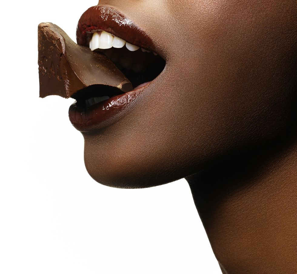 Lip, Brown, Tooth, Jaw, Tan, Close-up, Tongue, Dentistry, Chocolate, Cartilaginous fish, 