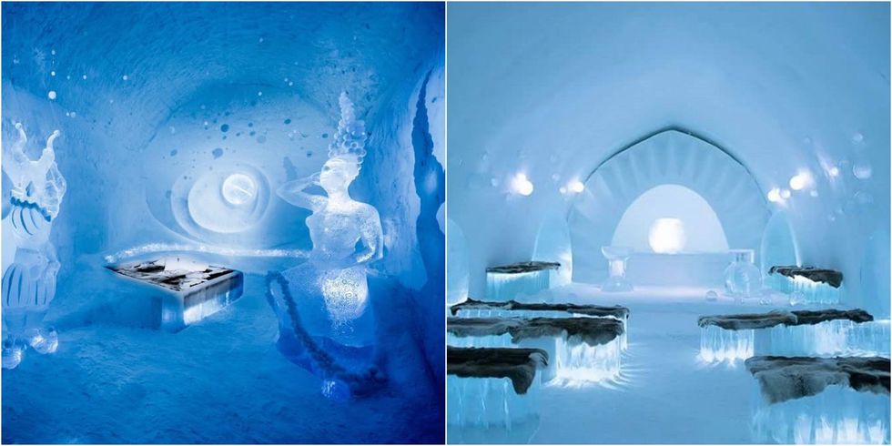Ice, Freezing, Ice hotel, Winter, Art, Arch, Aqua, Glacier cave, Ice cap, Snow, 