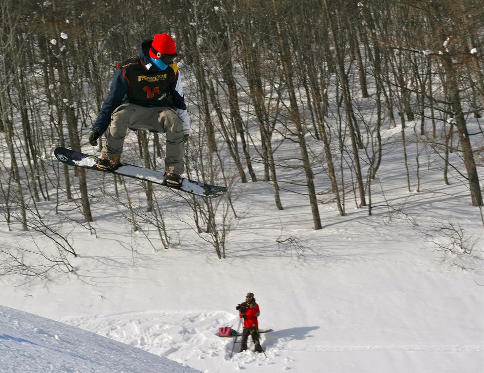 Clothing, Winter, Recreation, Sports equipment, Winter sport, Snow, Mammal, Slope, Outdoor recreation, Extreme sport, 