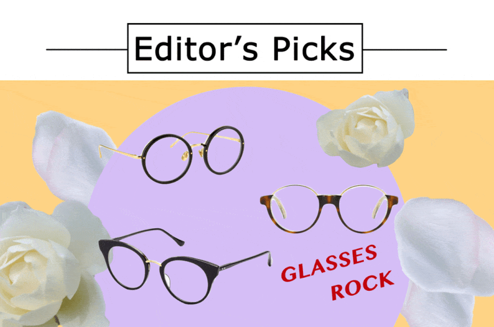 Eyewear, Vision care, Glasses, Text, Petal, Font, Eye glass accessory, Transparent material, Circle, Artificial flower, 