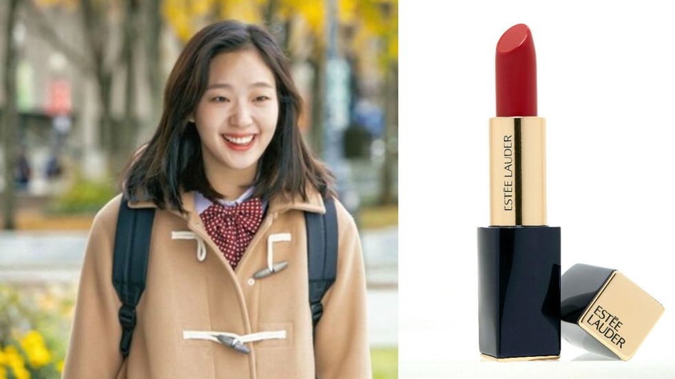 Brown, Collar, Lipstick, Tints and shades, Beauty, Street fashion, Cosmetics, Stationery, Maroon, Writing implement, 