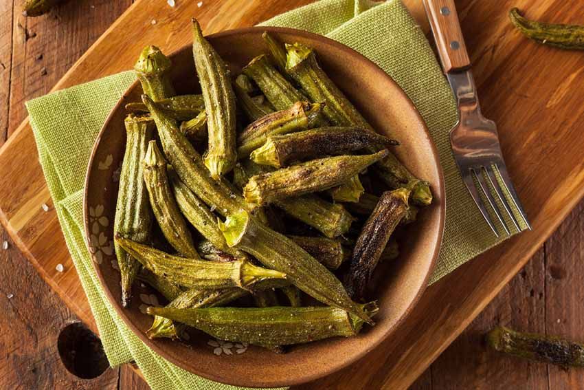 Okra, Food, Dish, Ingredient, Cuisine, Plant, Mallow family, Produce, Malvales, Vegetable, 