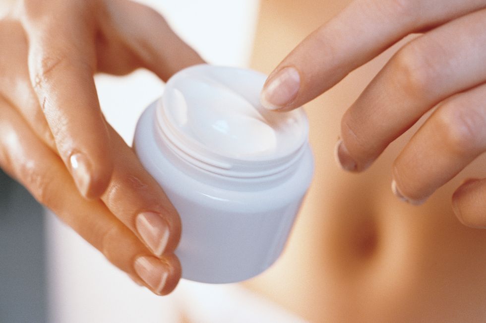 Skin, Product, Nail, Hand, Cream, Finger, Skin care, Neck, Dairy, 