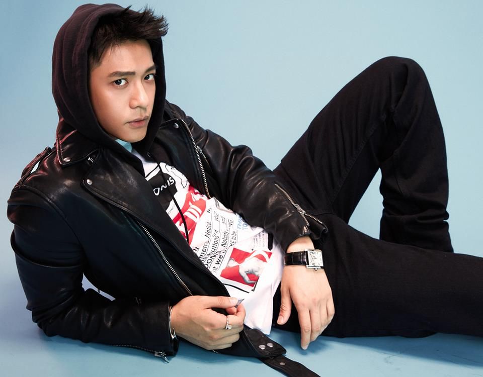 Sitting, Black hair, Jacket, Photography, Photo shoot, Leather, Brown hair, 