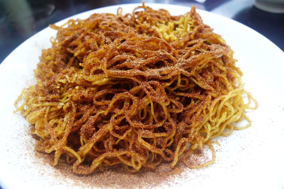 Cuisine, Food, Spaghetti, Noodle, Chinese noodles, Dish, Ingredient, Plate, Recipe, Al dente, 