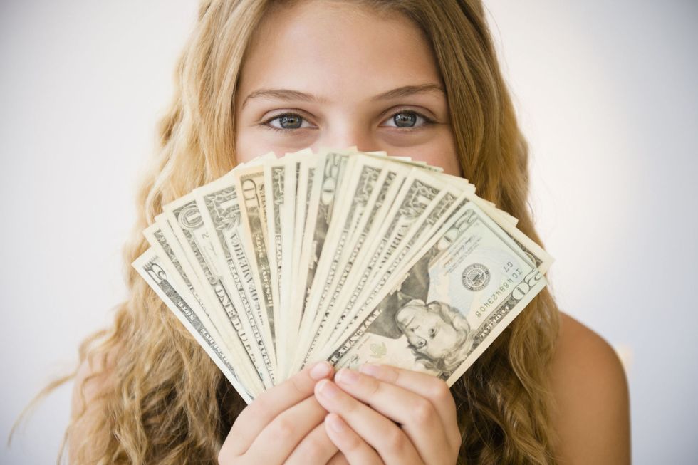 Money, Cash, Currency, Face, Skin, Banknote, Beauty, Forehead, Chin, Blond, 