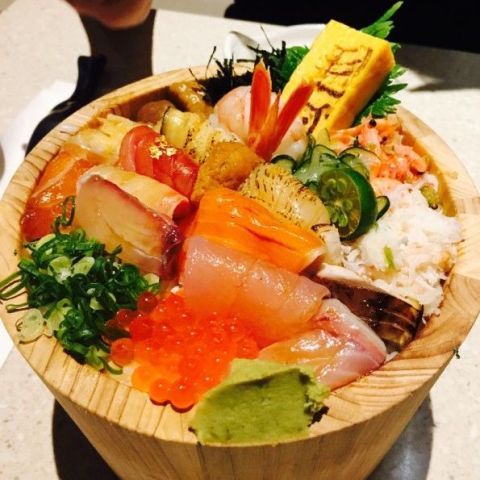 Dish, Food, Cuisine, Ingredient, Sashimi, Donburi, Comfort food, Hoedeopbap, Produce, Japanese cuisine, 